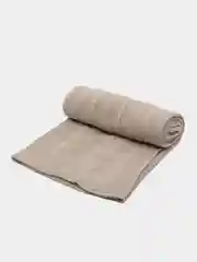 Бежевый плед вязаный детский