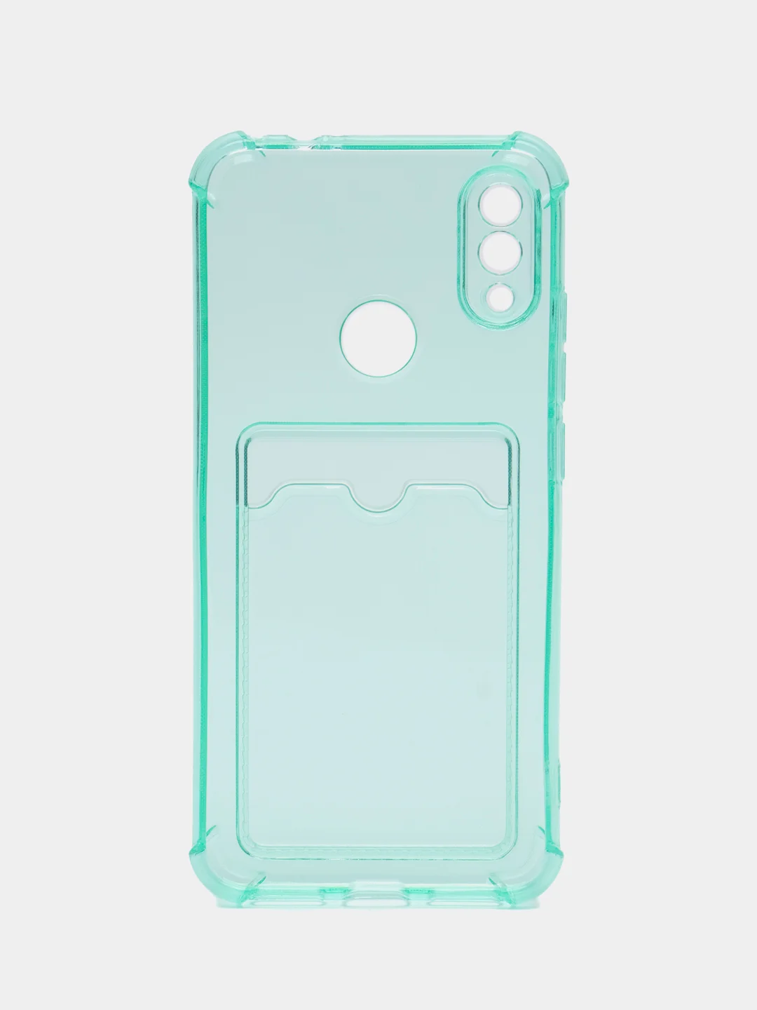 Бирюзовый силиконовый чехол Xiaomi Redmi Note 7, Note 7 Pro (Сяоми Нот 7, Нот 7 Про), прозрачный