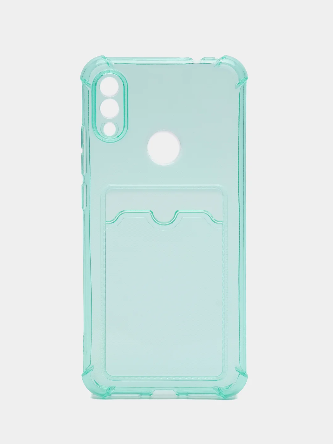 Бирюзовый силиконовый чехол Xiaomi Redmi Note 7, Note 7 Pro (Сяоми Нот 7, Нот 7 Про), прозрачный