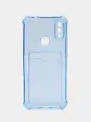 Синий меланж силиконовый чехол Xiaomi Redmi Note 7, Note 7 Pro (Сяоми Нот 7, Нот 7 Про), прозрачный