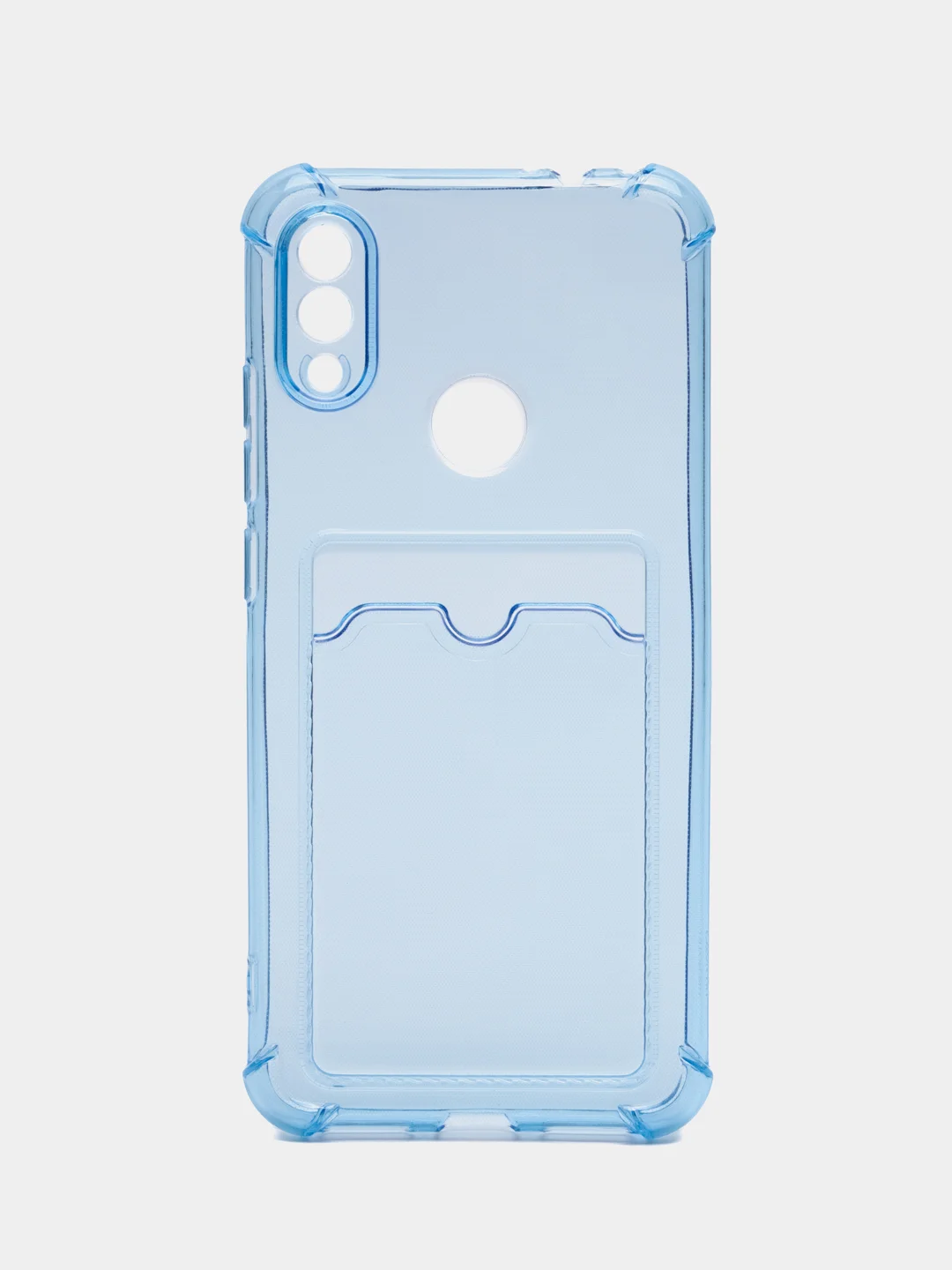 Синий меланж силиконовый чехол Xiaomi Redmi Note 7, Note 7 Pro (Сяоми Нот 7, Нот 7 Про), прозрачный