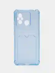Силиконовый чехол для Xiaomi Redmi 12C (Сяоми Редми 12С), прозрачный, с карманом
