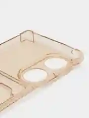 Бежевый силиконовый чехол для Huawei Honor 70 (Хонор 70), с карманом для карт, прозрачный