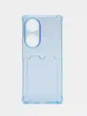 Силиконовый чехол для Huawei Honor 70 (Хонор 70), с карманом для карт, прозрачный