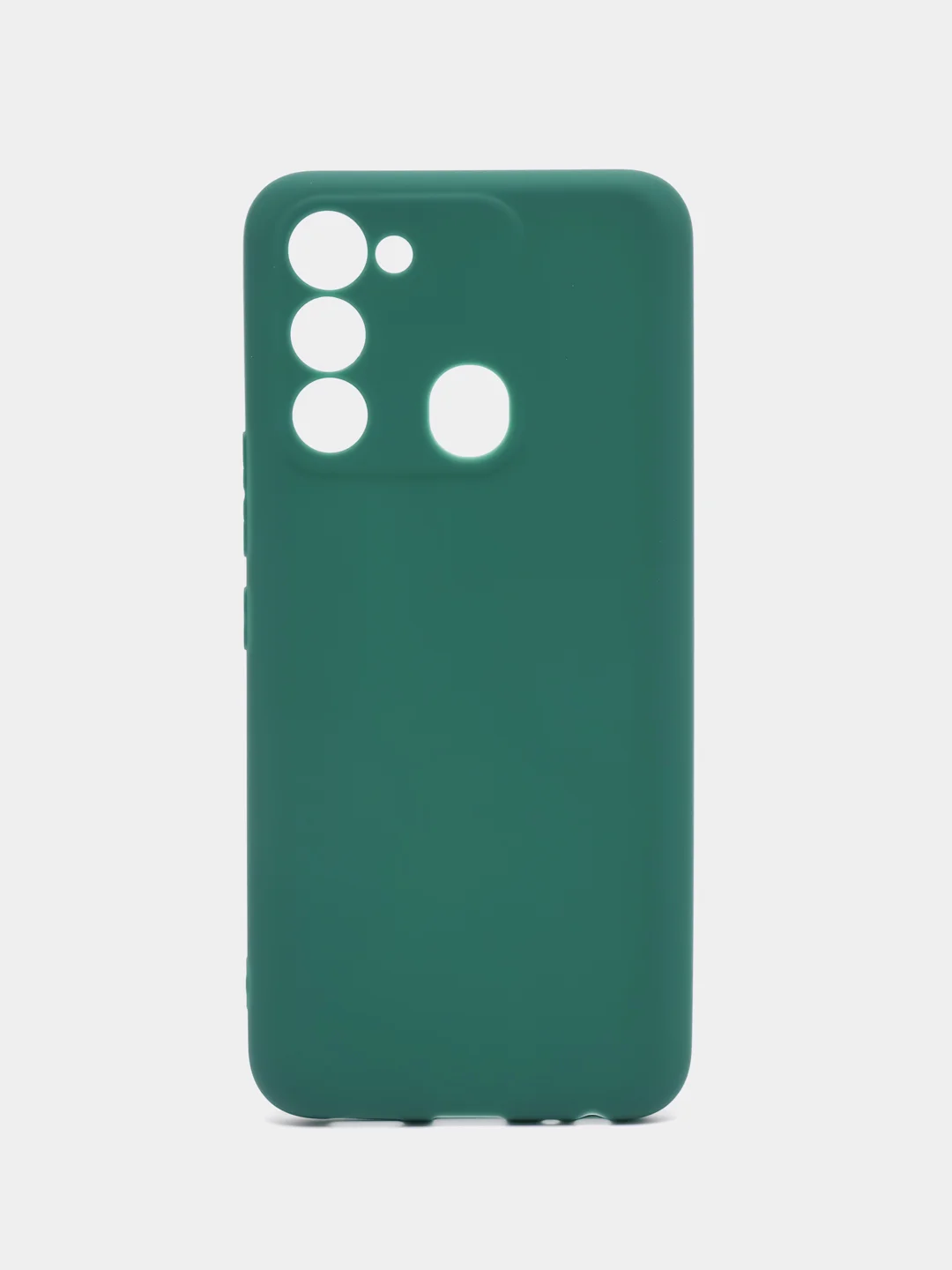 Тёмно-зелёный чехол Tecno Spark GO 2022, Tecno Spark 8C силиконовый, цветной, матовый