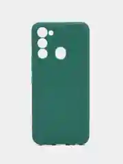 Тёмно-зелёный чехол Tecno Spark GO 2022, Tecno Spark 8C силиконовый, цветной, матовый