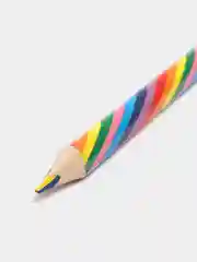 Разноцветный карандаш многоцветный, трехгранный, заточенный