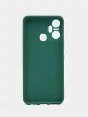 Тёмно-зелёный чехол для Infinix Smart 6 Plus, Инфиникс Смарт 6 Плюс, силиконовый, матовый