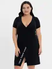 Платье с запахом КЛП1428П1 wear future wear, черный, KLERY