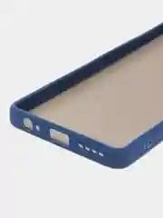 Синий чехол для Infinix Hot 30, Инфиникс Хот 30, пластиковый, матовый, с цветными кнопками