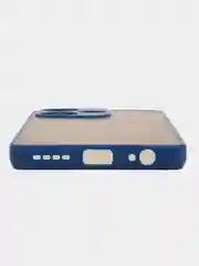 Синий чехол для Infinix Hot 30, Инфиникс Хот 30, пластиковый, матовый, с цветными кнопками