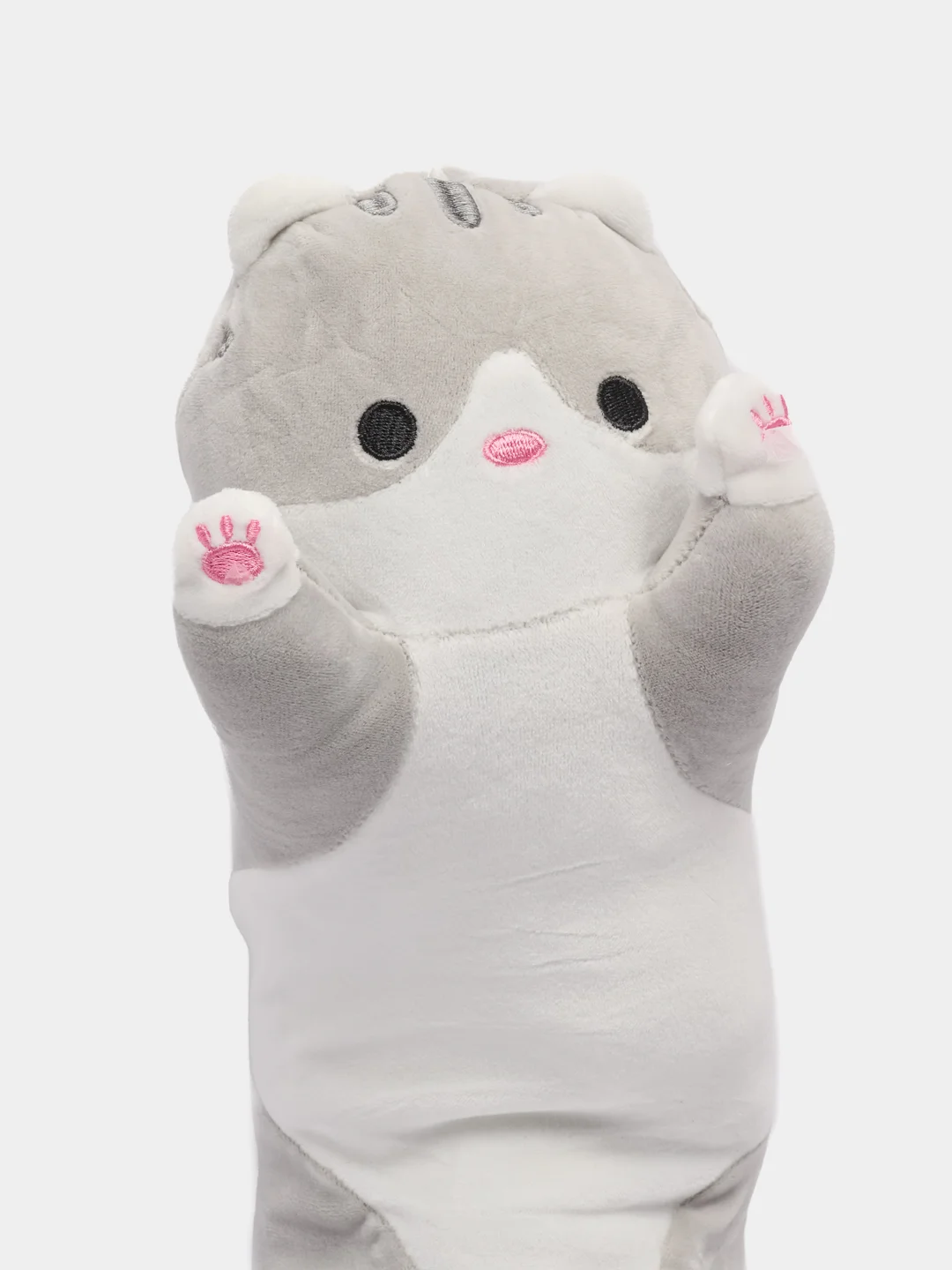 Серый мягкая игрушка Кот-батон,кот сосиска 50 см