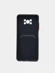 Темно-синий чехол с отделением для пластиковой карты Xiaomi POCO X3 / POCO X3 PRO