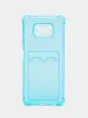 Голубой чехол для Xiaomi Poco X3, Poco X3 NFS, Poco X3 Pro (Сяоми Поко Х3, Поко Х3 Про) прозрачный