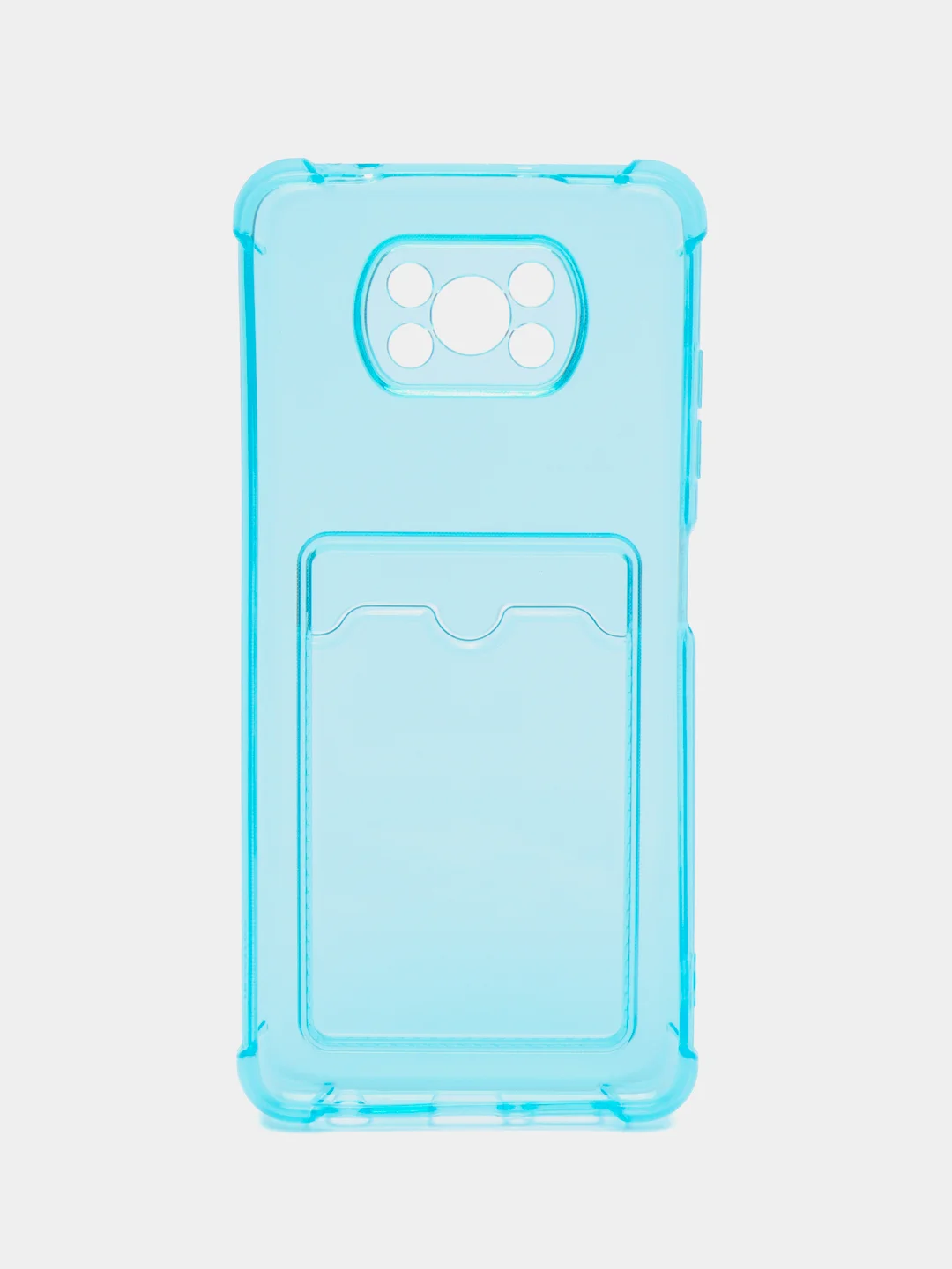 Бирюзовый чехол для Xiaomi Poco X3, Poco X3 NFS, Poco X3 Pro (Сяоми Поко Х3, Поко Х3 Про) прозрачный