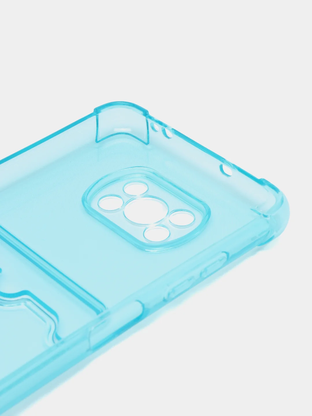 Бирюзовый чехол для Xiaomi Poco X3, Poco X3 NFS, Poco X3 Pro (Сяоми Поко Х3, Поко Х3 Про) прозрачный