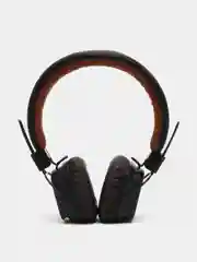 Коричневый беспроводные полноразмерные наушники Bluetooth и AUX, с микрофоном, джойстиком управления