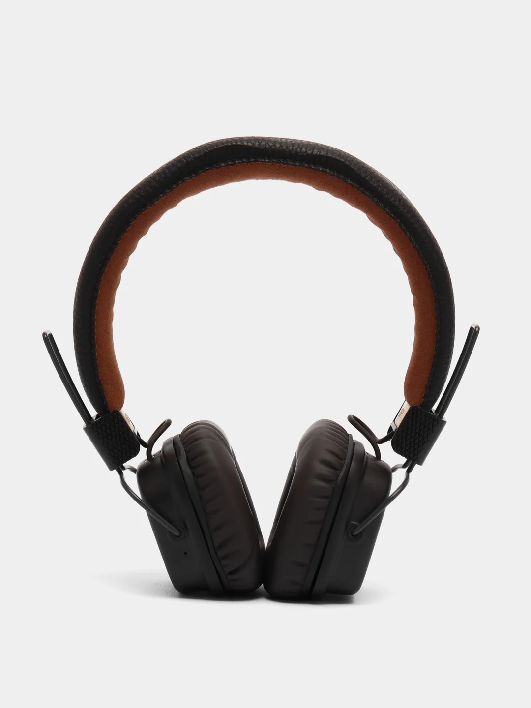 Коричневый беспроводные полноразмерные наушники Bluetooth и AUX, с микрофоном, джойстиком управления