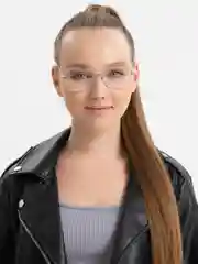 Серый металлик очки прозрачные, имиджевые