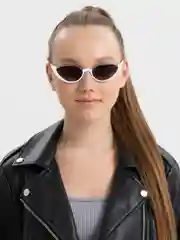Белый женские очки солнцезащитные, с UF защитой
