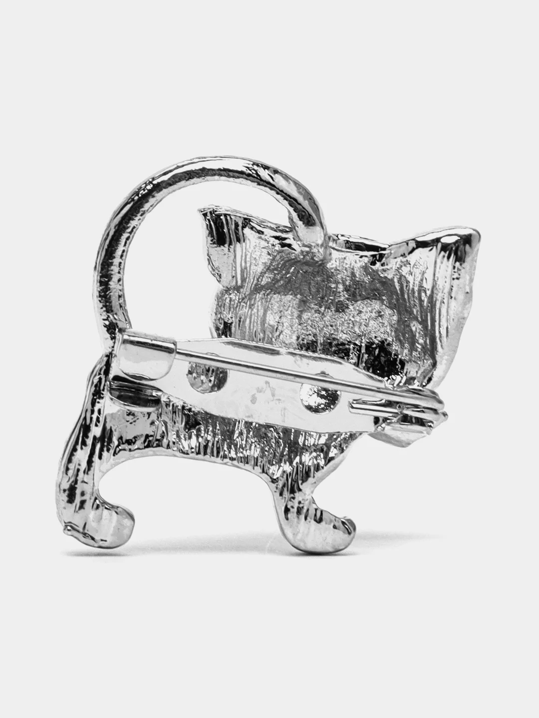 Золотой брошь женская "Кошка"