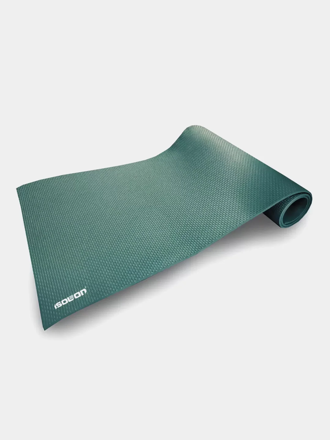 Лесной зеленый коврик для фитнеса, гимнастики, йоги, спорта Isolon Fitness 5 мм, 140х50 см
