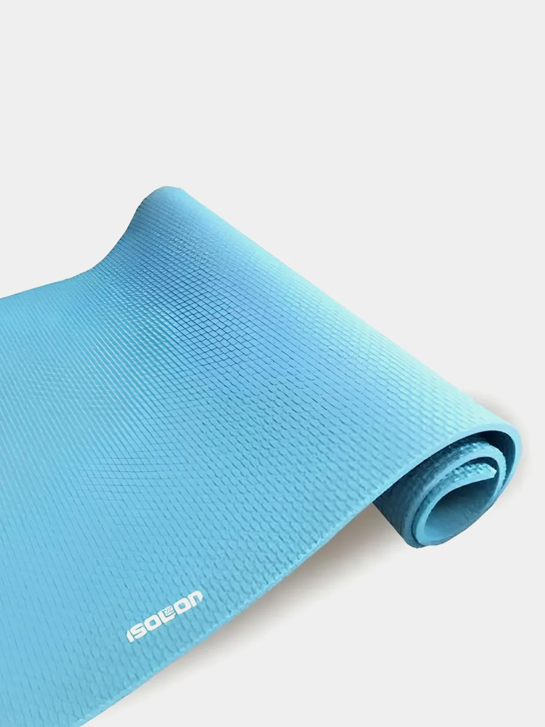 Бирюзовый коврик для фитнеса, гимнастики, йоги, спорта Isolon Fitness 5 мм, 140х50 см
