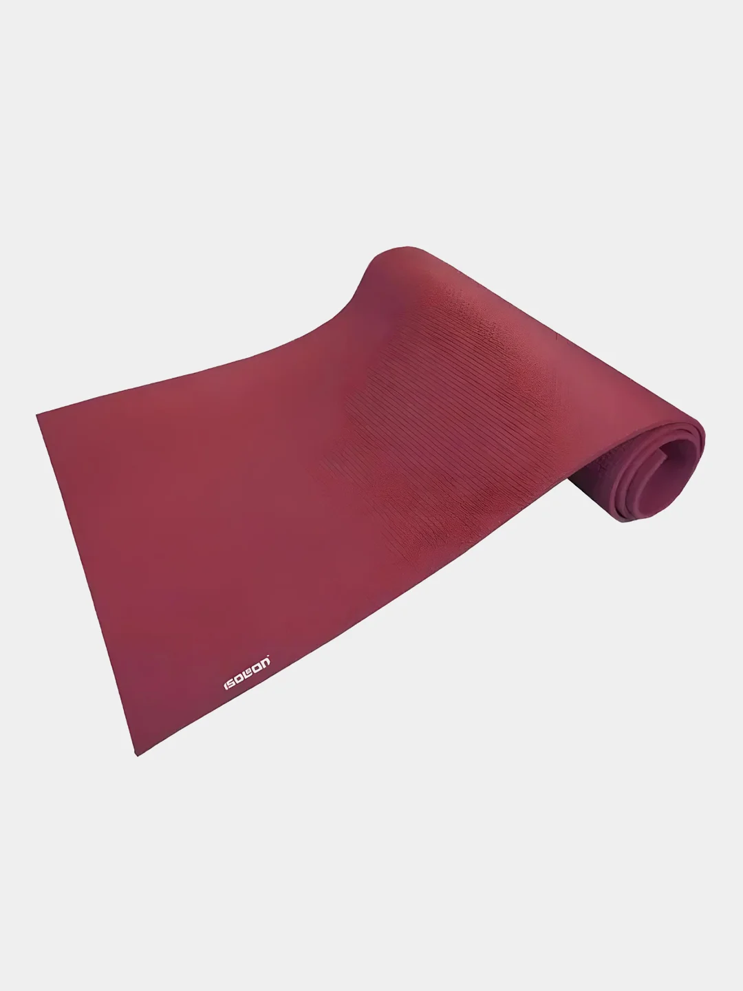 Бордовый коврик для фитнеса, гимнастики, йоги, спорта Isolon Fitness 5 мм, 140х50 см
