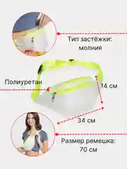 Поясная сумка прозрачная, матовая
