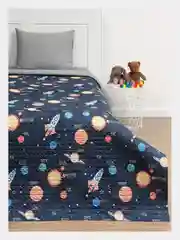 Темно-синий покрывало детское, 1,5 спальное, на кровать, 145*210 см