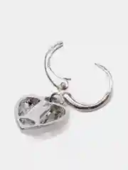 Серьги женские с инкрустацией, цвет: серебро
