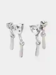 Серьги женские гвоздики с инкрустацией