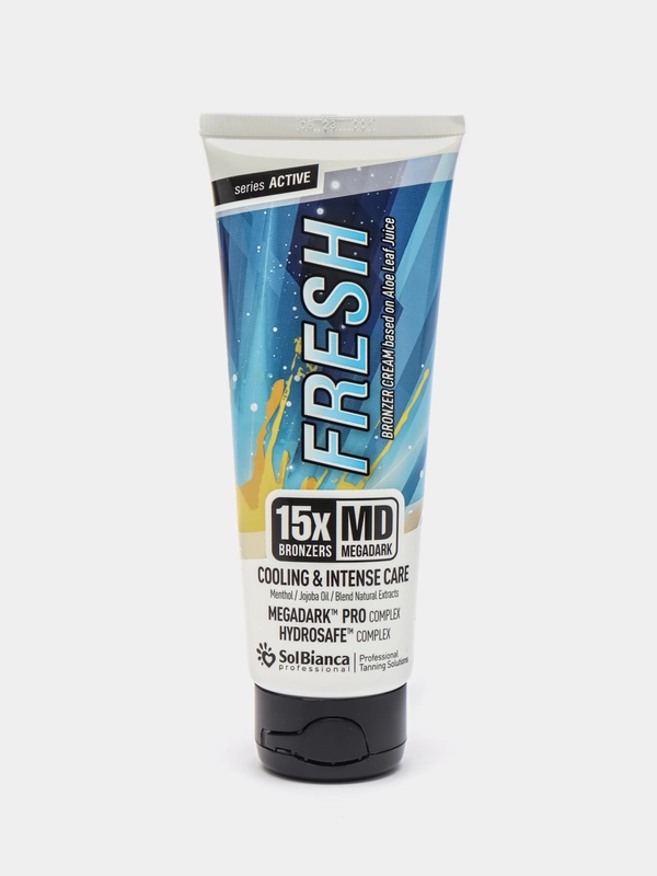 Крем для солярия с автозагаром Fresh с охлаждающим эффектом, ментолом