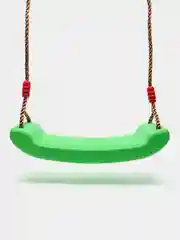 Лесной зеленый качели подвесные/ пластиковые/ лодочка/ для детей/ на веревке/ дачные