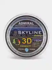 Леска 3D, 150м хамелеон 3х-цветная Admiral, невидима в воде, малая растяжимость рыболовная
