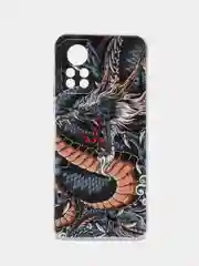 Коричневый силиконовый чехол на Infinix HOT 11S NFC / Инфиникс Хот 11S NFC прозрачный, с рисунком
