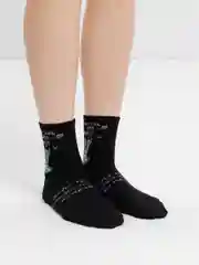 Белый носки женские, высокие, с надписью