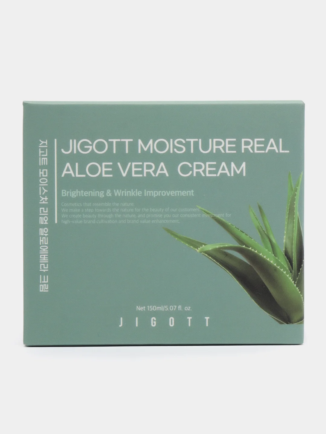 Крем для лица, увлажняющий, с экстрактом алоэ вера, Jigott Moisture Real Aloe Vera, 150 мл