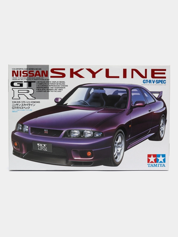 Сборная модель машинка Tamiya 24145 1/24 Nissan Skyline GT-R V-Spec (R33) sports car