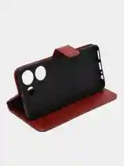 Багровый чехол-книжка с магнитной застежкой для Tecno Camon 20 / Camon 20 Pro 4G (Техно Камон 20 Про 4 Джи)