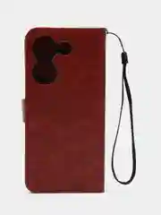 Багровый чехол-книжка с магнитной застежкой для Tecno Camon 20 / Camon 20 Pro 4G (Техно Камон 20 Про 4 Джи)