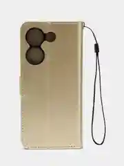 Золотой чехол-книжка с магнитной застежкой для Tecno Camon 20 / Camon 20 Pro 4G (Техно Камон 20 Про 4 Джи)