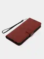 Багровый чехол-книжка с магнитной застежкой для Infinix NOTE 30 Pro (Инфиникс Ноут 30 Про)