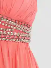 Кораллово-розовый сарафан женский, длинный