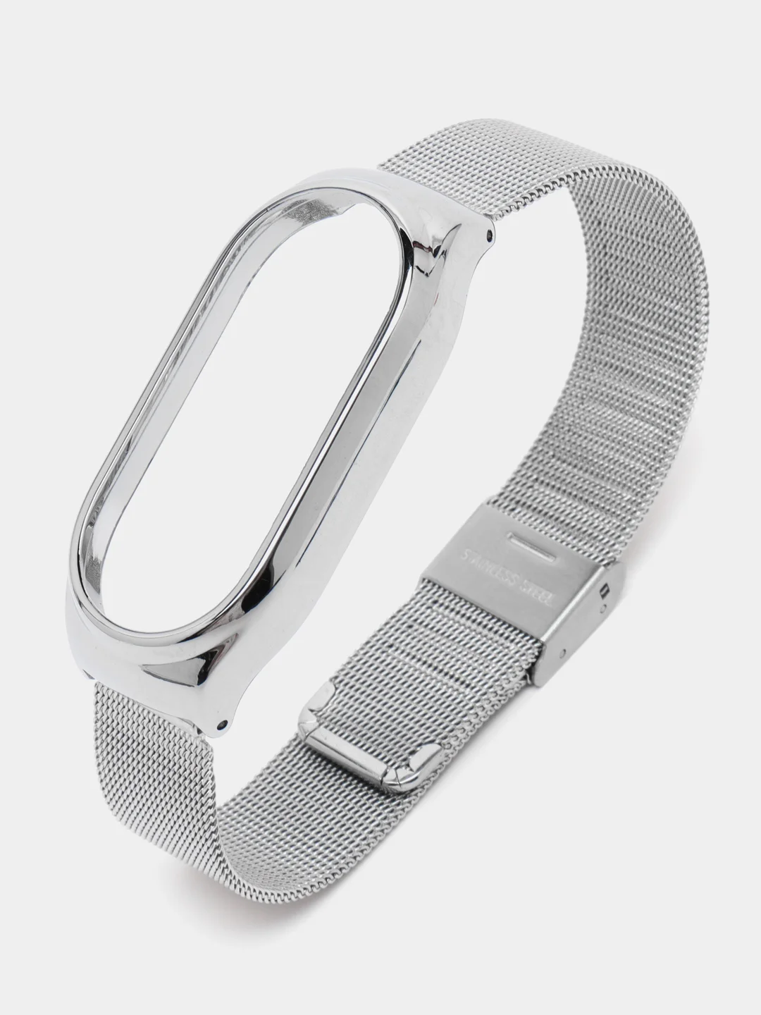 Серебряный ремешок для Xiaomi Mi Band 8, металлический, стальной, миланская петля