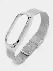 Серебряный ремешок для Xiaomi Mi Band 8, металлический, стальной, миланская петля