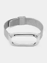 Серебряный ремешок для Xiaomi Mi Band 8, металлический, стальной, миланская петля