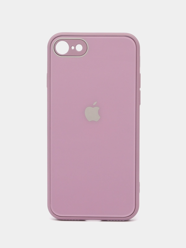 Силиконовый чехол для iPhone 7, iPhone 8, iPhone SE 2020, со стеклянной панелью