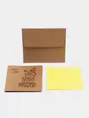 Желтый крафт-открытки Арт, с перфорацией "For You", 9*8 см, в конверте, Для тебя
