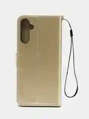 Золотой чехол-книжка с магнитной застежкой для Samsung Galaxy A24 (Самсунг Галакси А24)